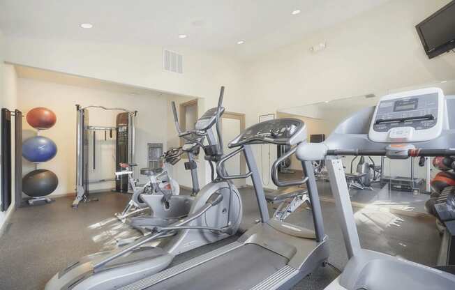 the gym at the monarch luxury apartments