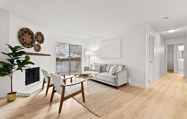 Cozy Modern 2-Bedroom Condo with Private Balcony & Fireplace