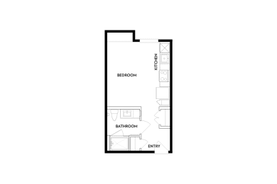 Studio, 1 bath, 355 sqft, $1,210