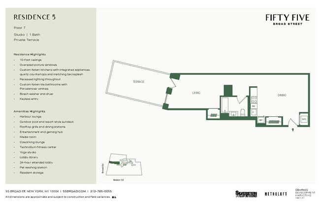 1 bed, 1 bath, $5,245, Unit 705