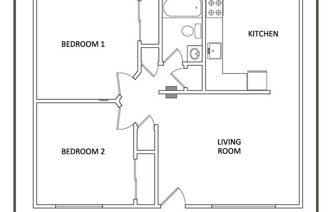 2 beds, 1 bath, 868 sqft, $1,575, Unit 2831-18