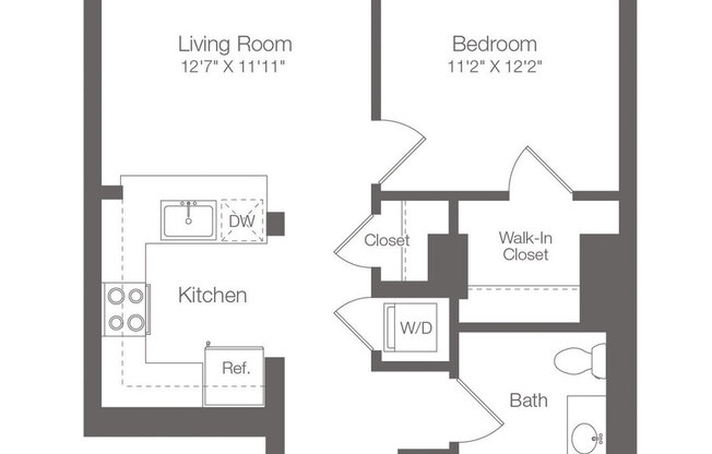 1 bed, 1 bath, 704 sqft, $2,864