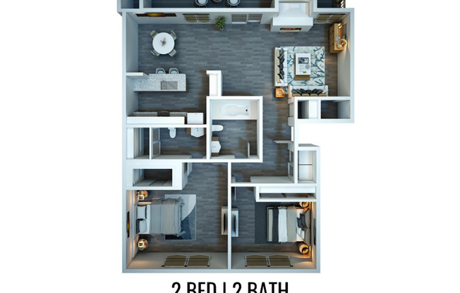 2 beds, 2 baths, 986 sqft, $2,640, Unit 12
