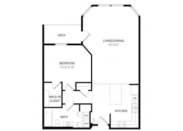 1 bed, 1 bath, 805 sqft, $1,500