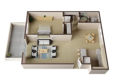 1 bed, 1 bath, 717 sqft, $2,190