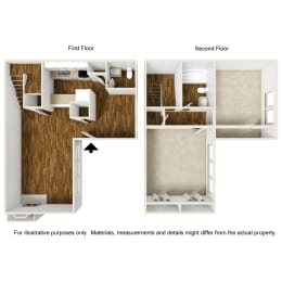 2 beds, 1.5 baths, 1,008 sqft, $1,554