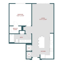 1 bed, 1 bath, 826 sqft, $1,725