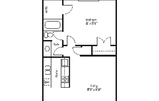1 bed, 1 bath, 665 sqft, $839, Unit 44-D3