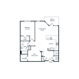 1 bed, 1 bath, 943 sqft, $1,754