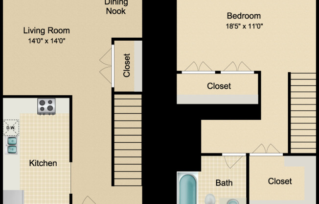 1 bed, 1 bath, 1,145 sqft, $1,698