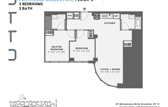2 beds, 2 baths, $5,350, Unit 890
