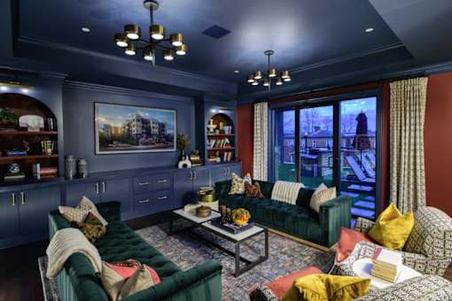 a living room filled with furniture and a large window at Fairfax, Grandview, OH, 43212