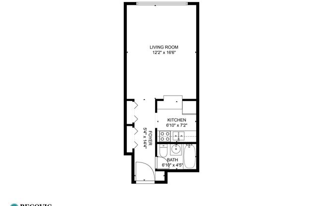 Studio, 1 bath, 359 sqft, $1,340, Unit 2E