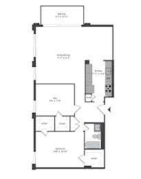 1 bed, 1 bath, 980 sqft, $2,250