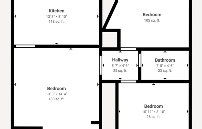 2 beds, 1 bath, $1,345, Unit 6