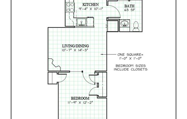 1 bed, 1 bath, 436 sqft, $2,150, Unit 304