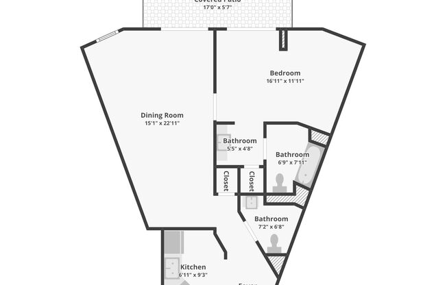 1 bed, 1.5 baths, 866 sqft, $1,900, Unit L- 504