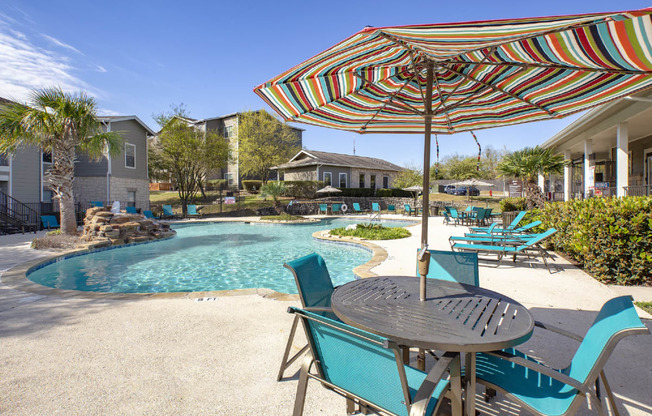 Poolside Dining Tables at Arya Grove, Universal City, 78148