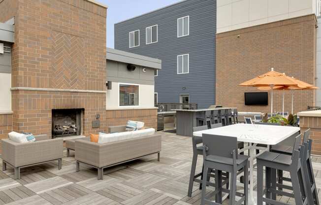 Rooftop Patio View at Galante at Parkside, Apple Valley, MN, 55124