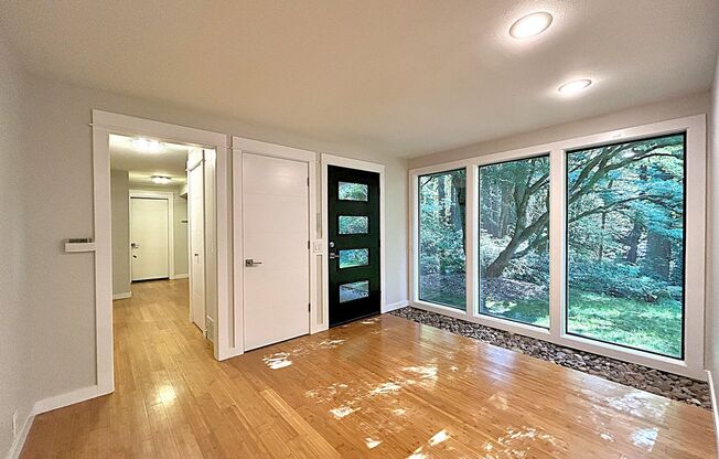 Very private updated midcentury modern home!