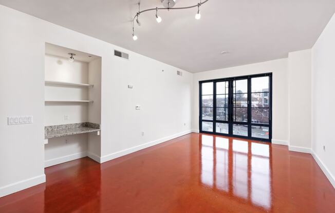 One-bedroom living and dining at Park Place at Petworth, Washington