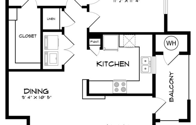 1 bed, 1 bath, 767 sqft, $1,100