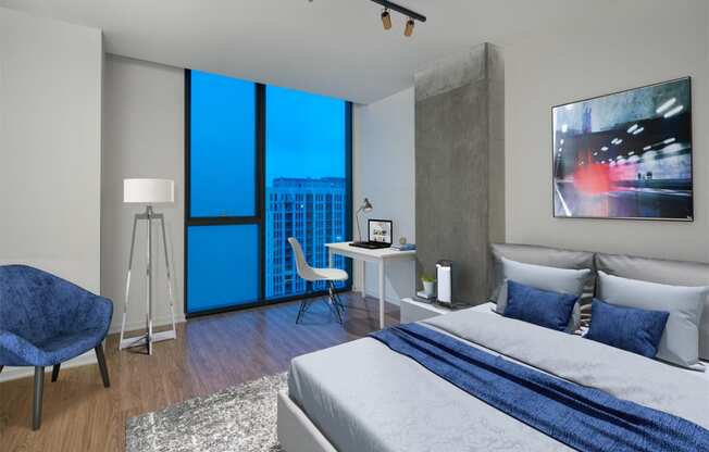 Large Comfortable Bedrooms at One 333, Chicago