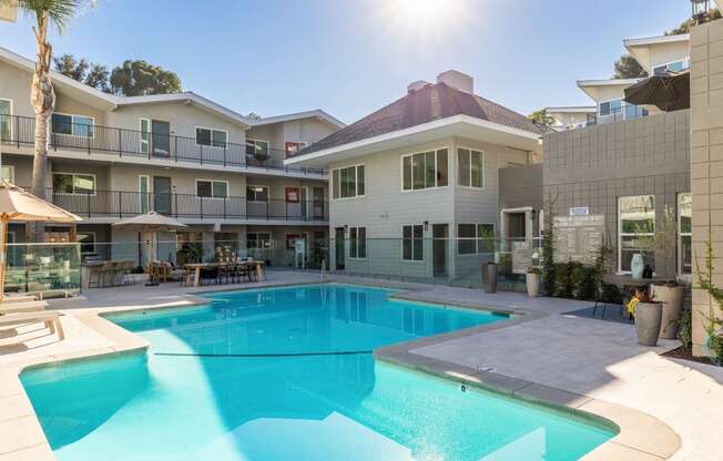 the swimming pool at our apartments