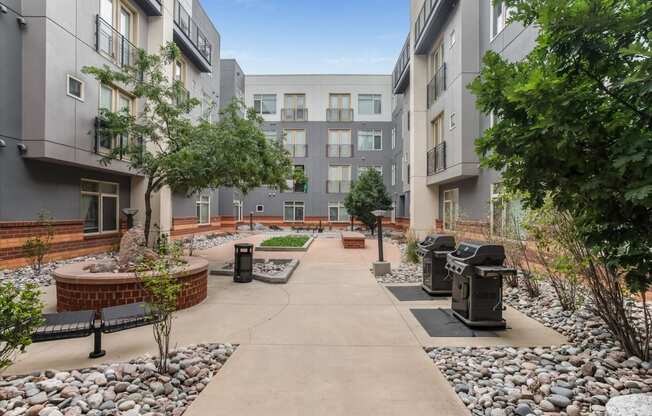 courtyard encloses at The District, Denver, CO,80222