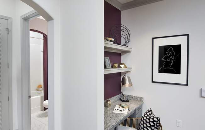 Desk Set Up in Model Home at The Mill at Westside, Atlanta, 30318