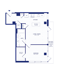 1 bed, 1 bath, 713 sqft, $2,112