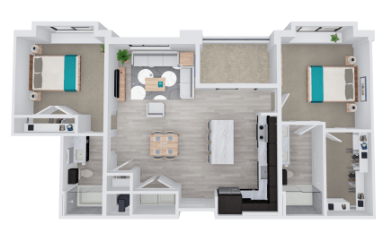 2 beds, 2 baths, 1,087 sqft, $2,469