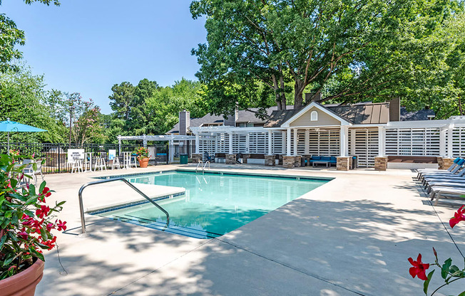 Pool and Clubhouse  at Vert at Six Forks Apartments in Raleigh, NC