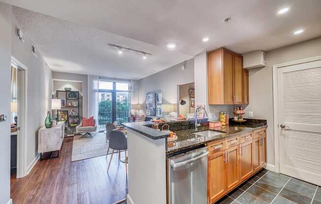 Granite Countertops in Kitchens at Halstead Tower by Windsor, Alexandria, 22302