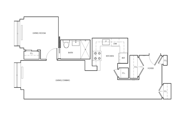 1 bed, 1 bath, $4,795, Unit 2BW