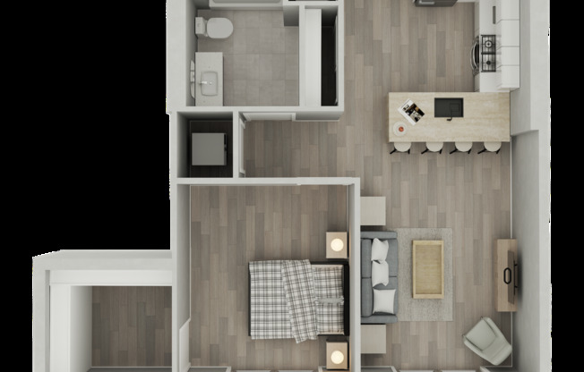 1 bed, 1 bath, 650 sqft, $1,700, Unit D406