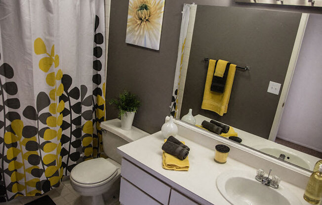 Modern Bathroom at Franklin River Apartments, Southfield, MI