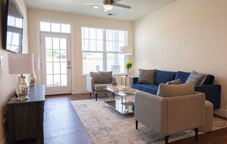 Contemporary Living Room at Cedar Place Apartments, Wisconsin