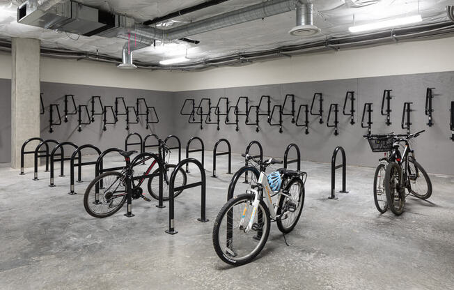 inside bicycle parking