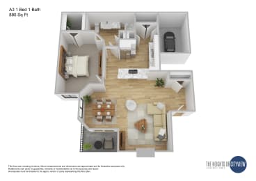 1 bed, 1 bath, 880 sqft, $1,433