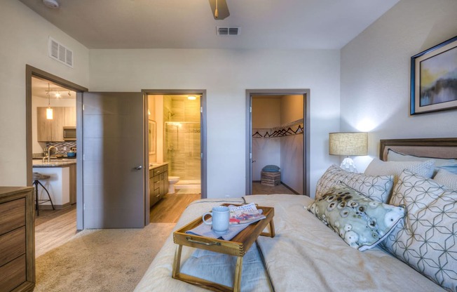 Bedroom at The Strand Apartments in Oviedo, FL