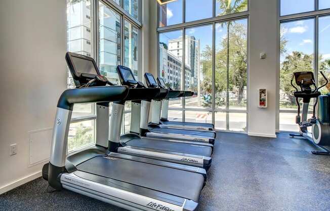 Cardio Machines In Fitness Studio