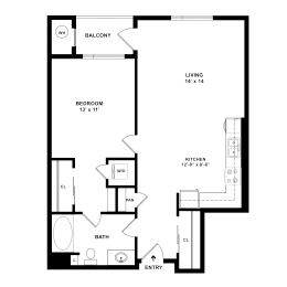 1 bed, 1 bath, 790 sqft, $2,475