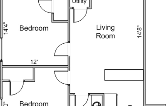 2 beds, 1 bath, 725 sqft, $2,409, Unit 45R-501