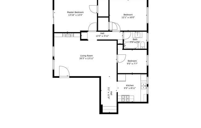 3 beds, 1 bath, 910 sqft, $2,395, Unit 04