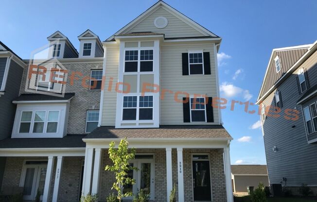 Luxury 3 Story 4 Bedroom, 3.5 Bath Townhome End Unit at Smith Farm, Apex, Available July 14th!