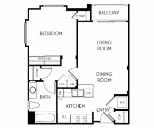 1 bed, 1 bath, 623 sqft, $2,919