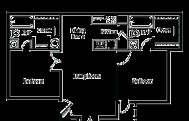 2 beds, 2 baths, 825 sqft, $969, Unit M-05