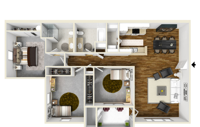 3 beds, 2 baths, 1,271 sqft, $1,974