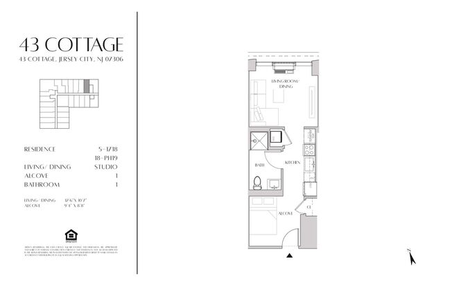 Studio, 1 bath, 403 sqft, $2,425, Unit 607